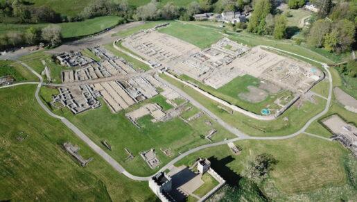 Aerial image of Roman Vindolanda taken in 202