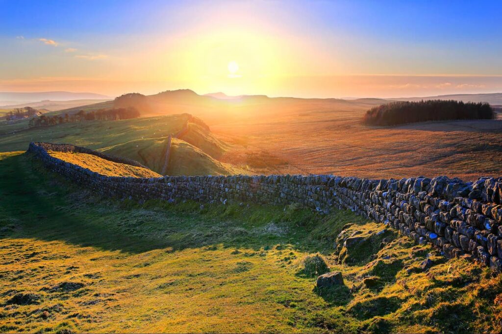 Sunset at Kennel Crags on Hadrian's Wall